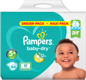 Pampers - Baby Dry - Dreier Pack/ Maxi Pack mit 84 Windeln - Größe 5+
